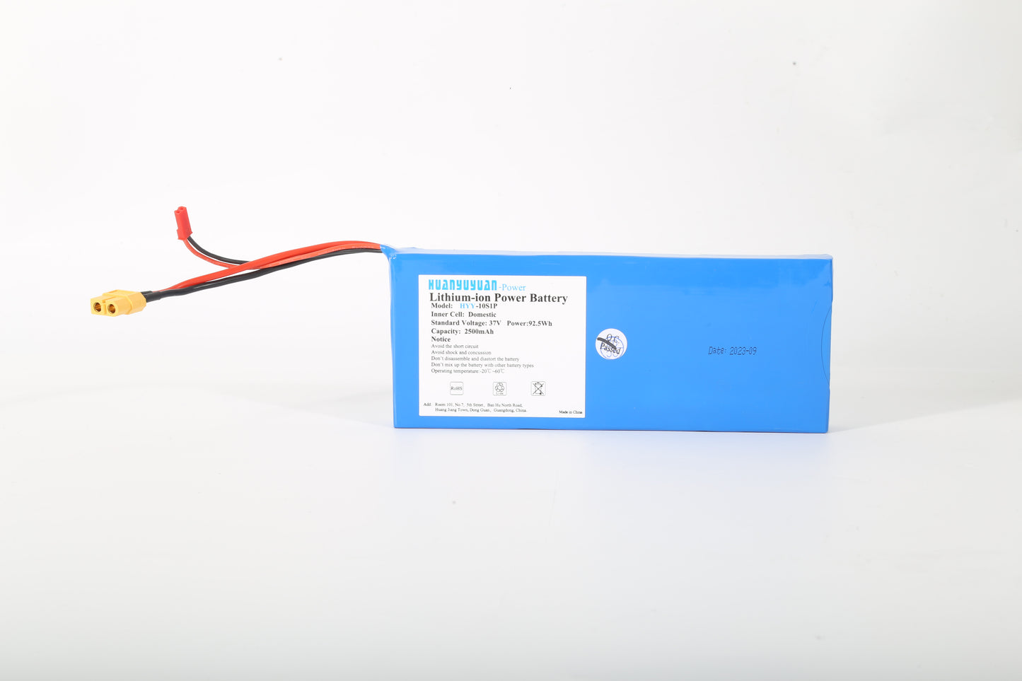 37V,2500mAh(NO.2)-10S1P battery--1pcs