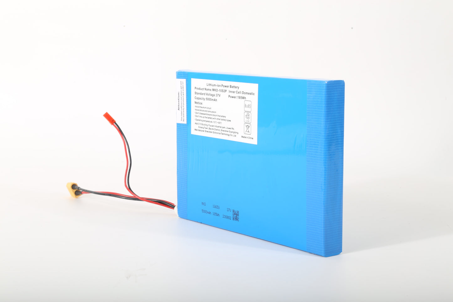 37V, 5000mAh, 10S2P battery--1pcs