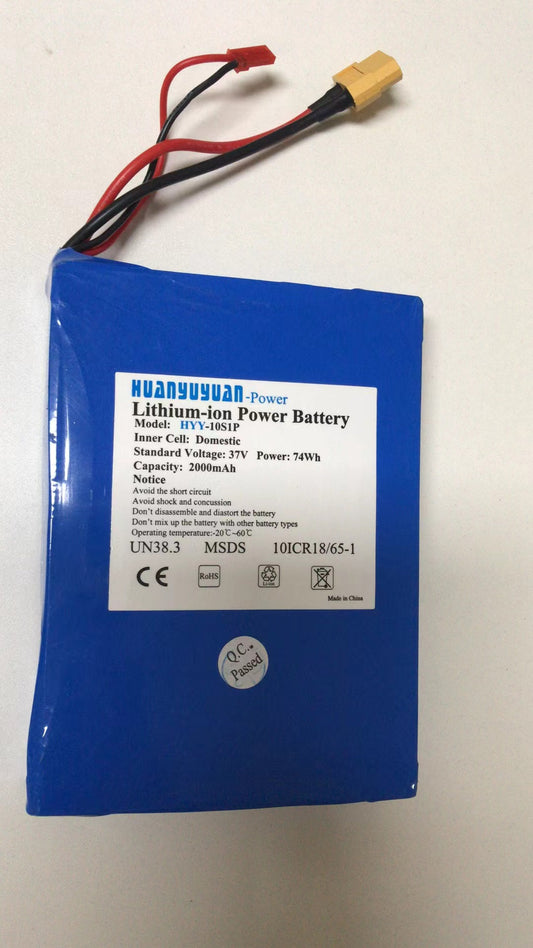 10S1P battery--2000mAh