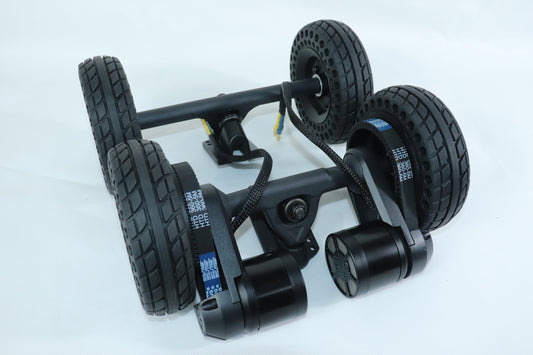 6inch TPE dual belt drive truck with motor